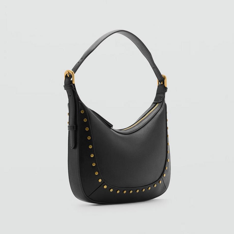 MANGO Schultertasche mit Nieten  