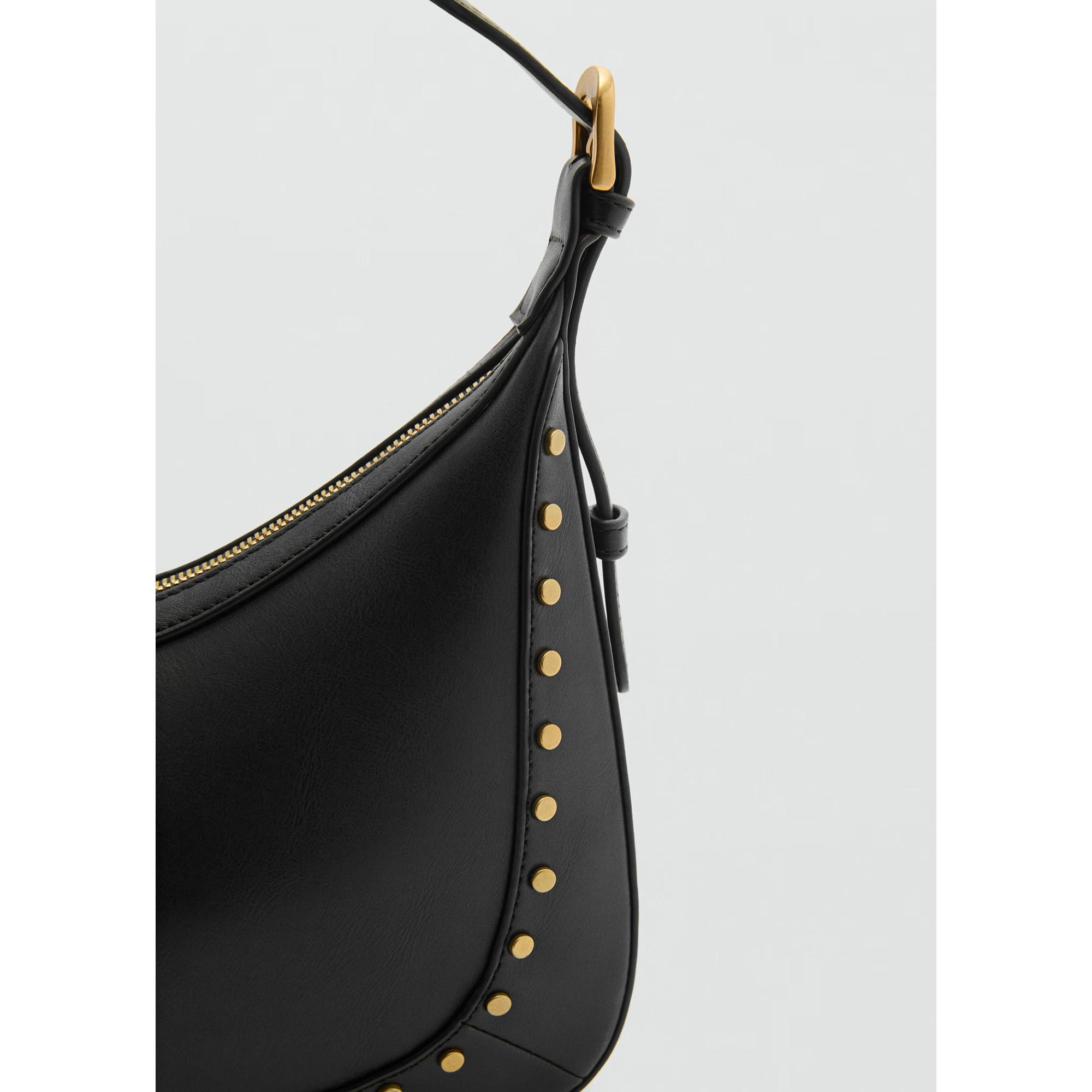 MANGO Sac à Bandoulière avec Clous Décoratifs  