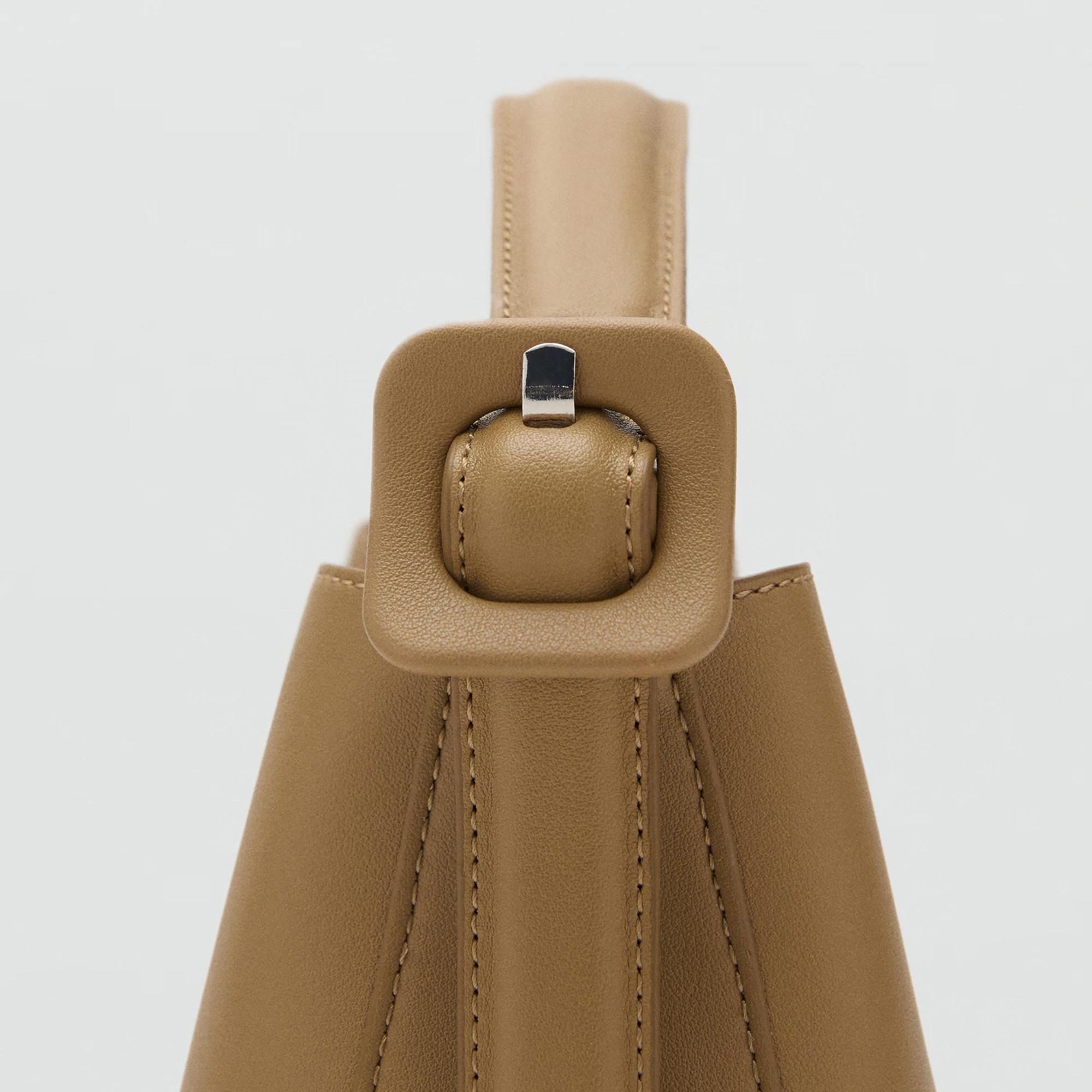 MANGO Mini Borsa Shopper con Fibbia  