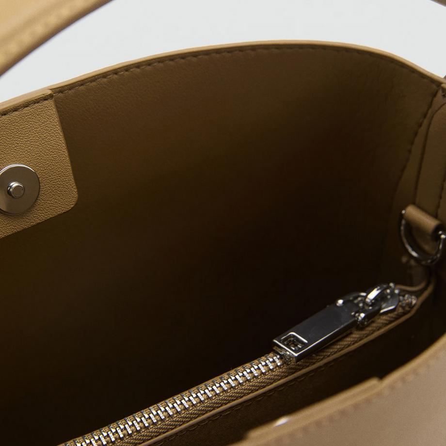 MANGO Mini Borsa Shopper con Fibbia  