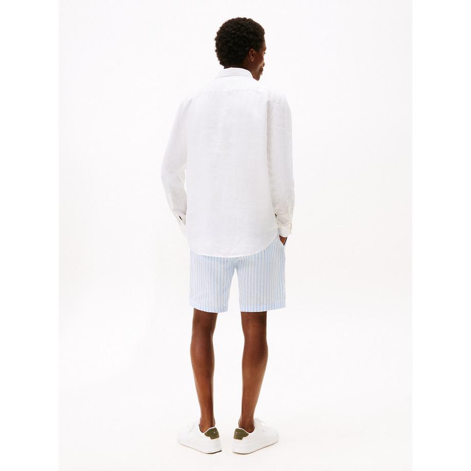 TOMMY HILFIGER Leinen Regular Fit Langarm Kent Kragen Hemd  