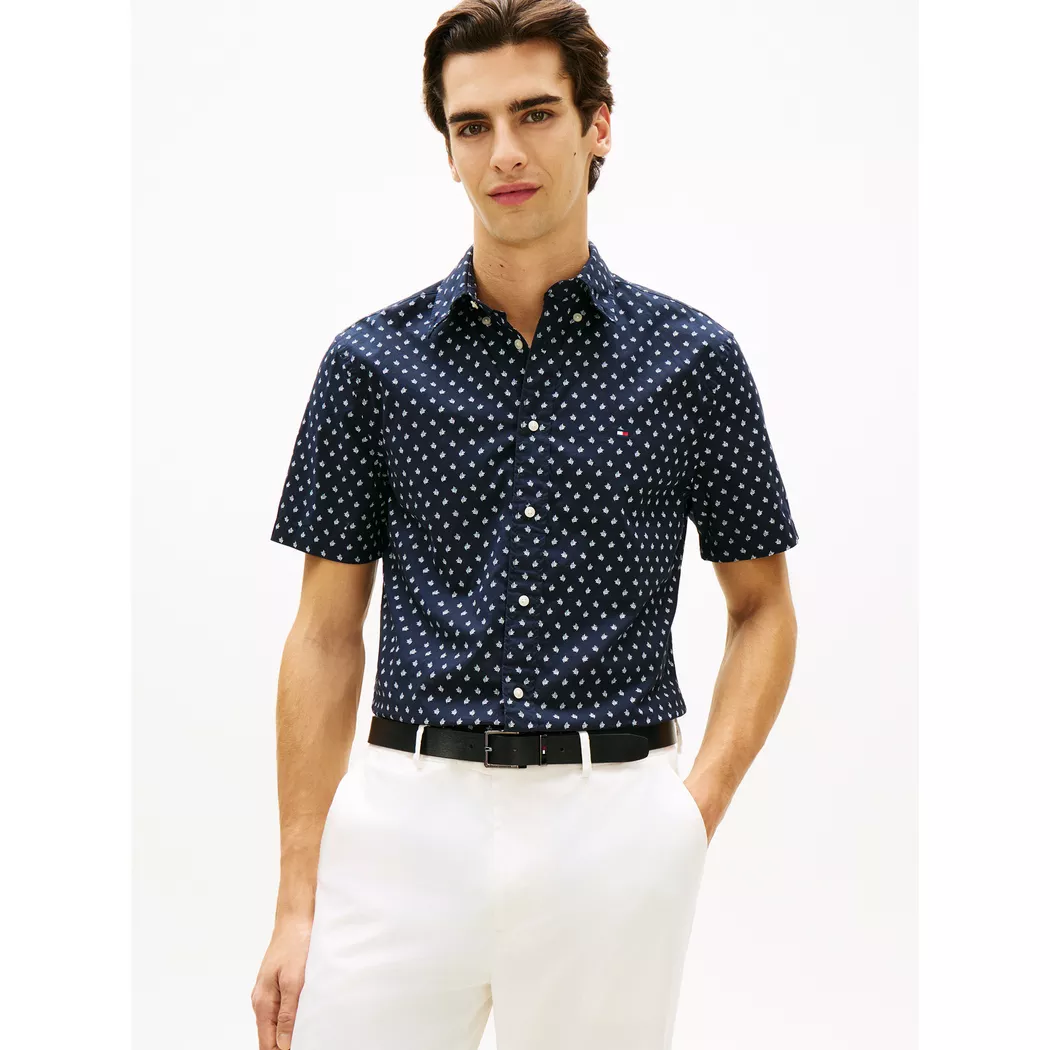 Tommy Hilfiger pour homme. MW0MW42400 Chemise à rayures bleu bengale (XL), Casuel, Lin, Manche longue 6