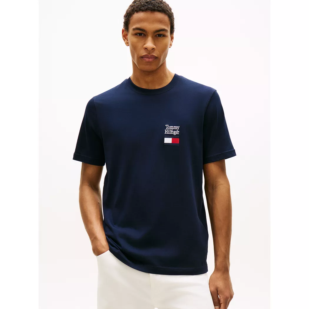 Tommy Hilfiger T-shirt à Manches Courtes Logo Sky Captain M Homme 2