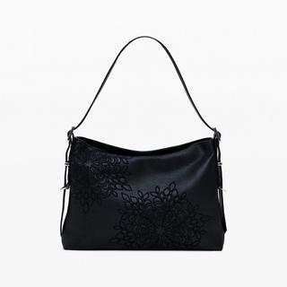 Desigual Schultertasche mit geprägtem Blumenmuster  