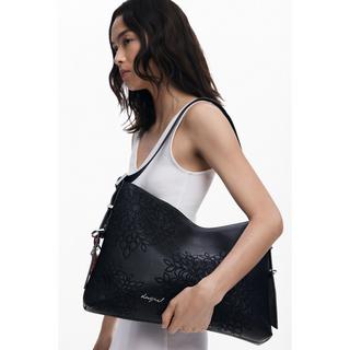 Desigual Schultertasche mit geprägtem Blumenmuster  