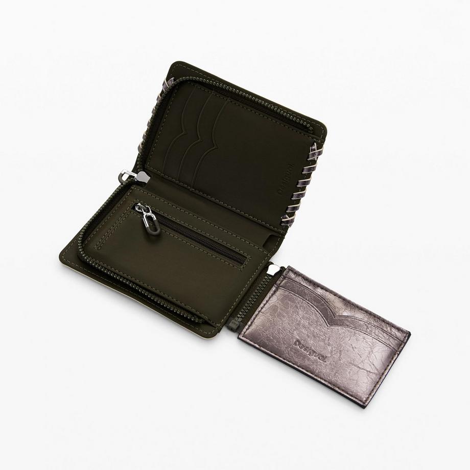 Desigual Portemonnaie mit Metallic Finish  