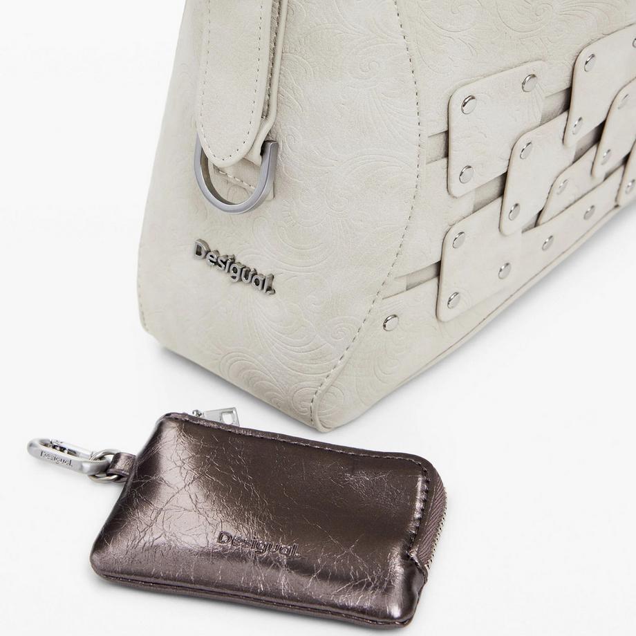 Desigual Schultertasche mit Nieten  