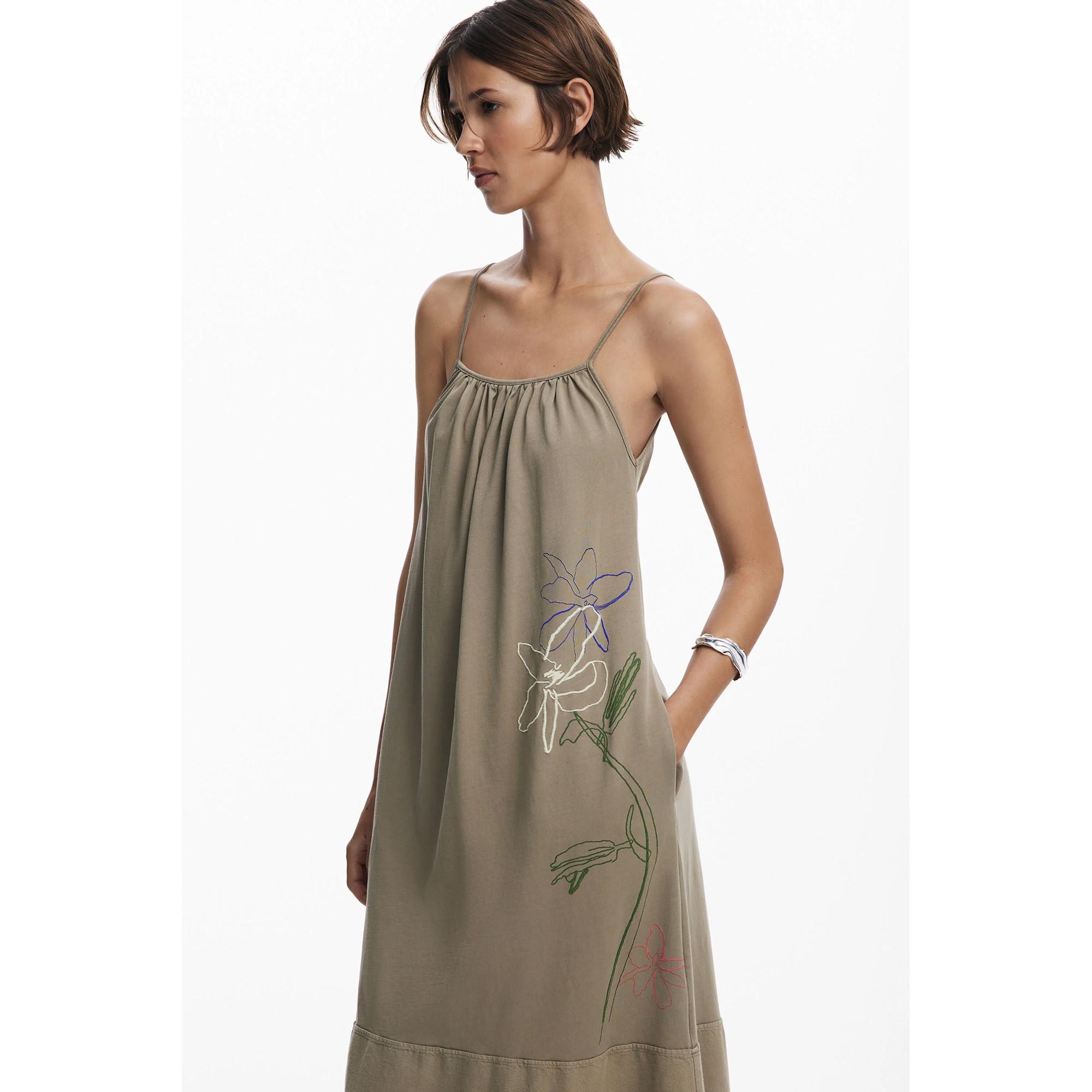 Desigual Abito Midi Ricamo Floreale  