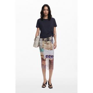 Desigual Bedrucktes Midikleid mit Kurzarm-T-Shirt  
