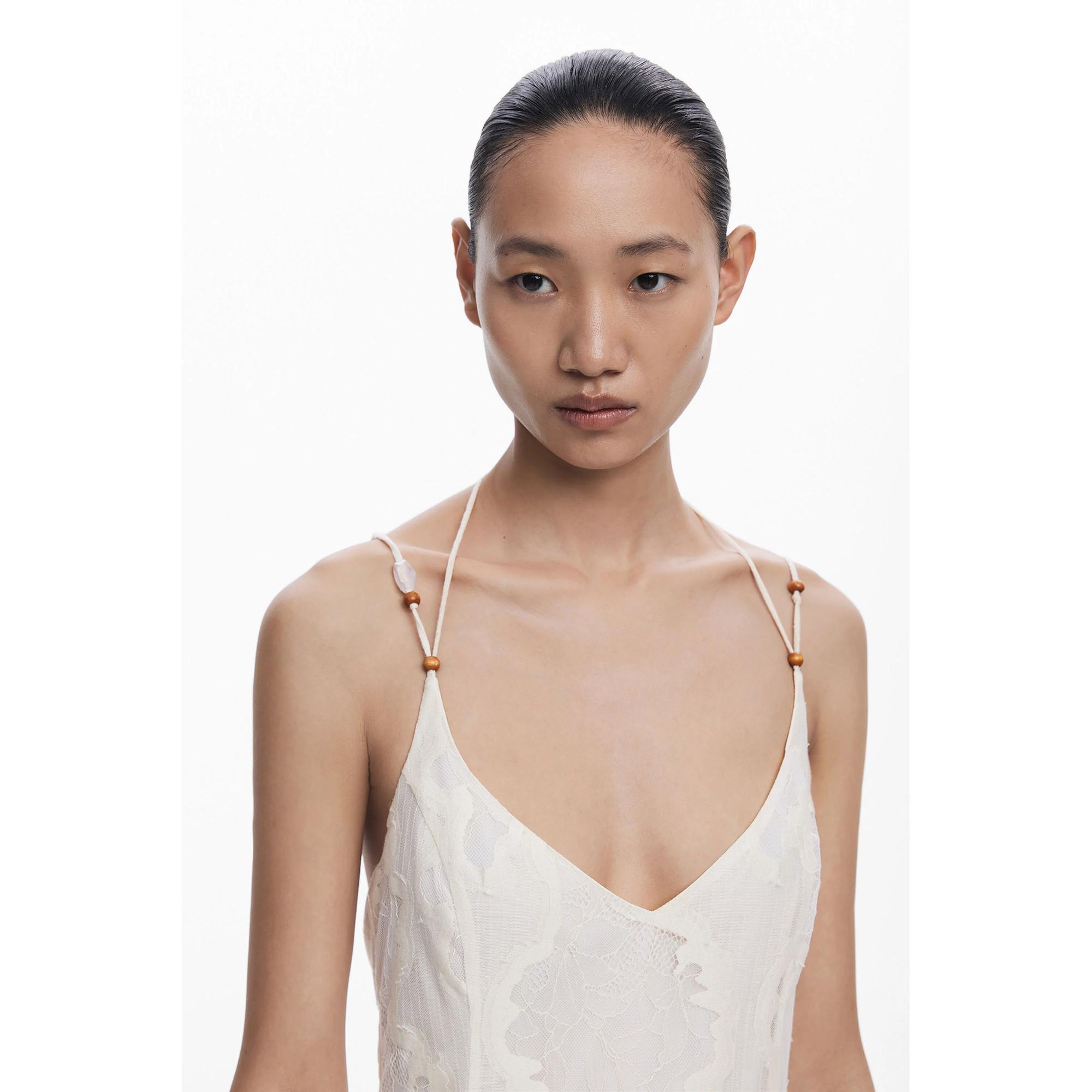 Desigual Vestito lungo con scollo a V e spalline sottili  