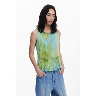 Desigual Ärmellose Plissierte Bluse  