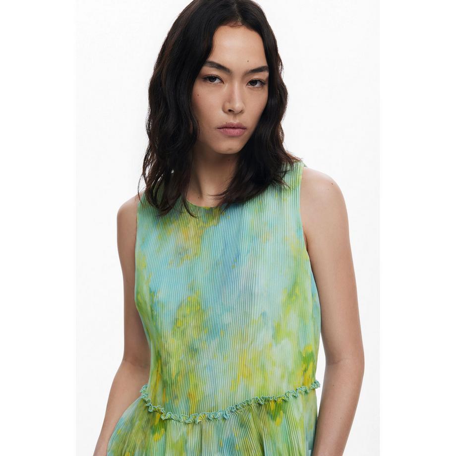 Desigual Camicetta Plissé Senza Maniche  