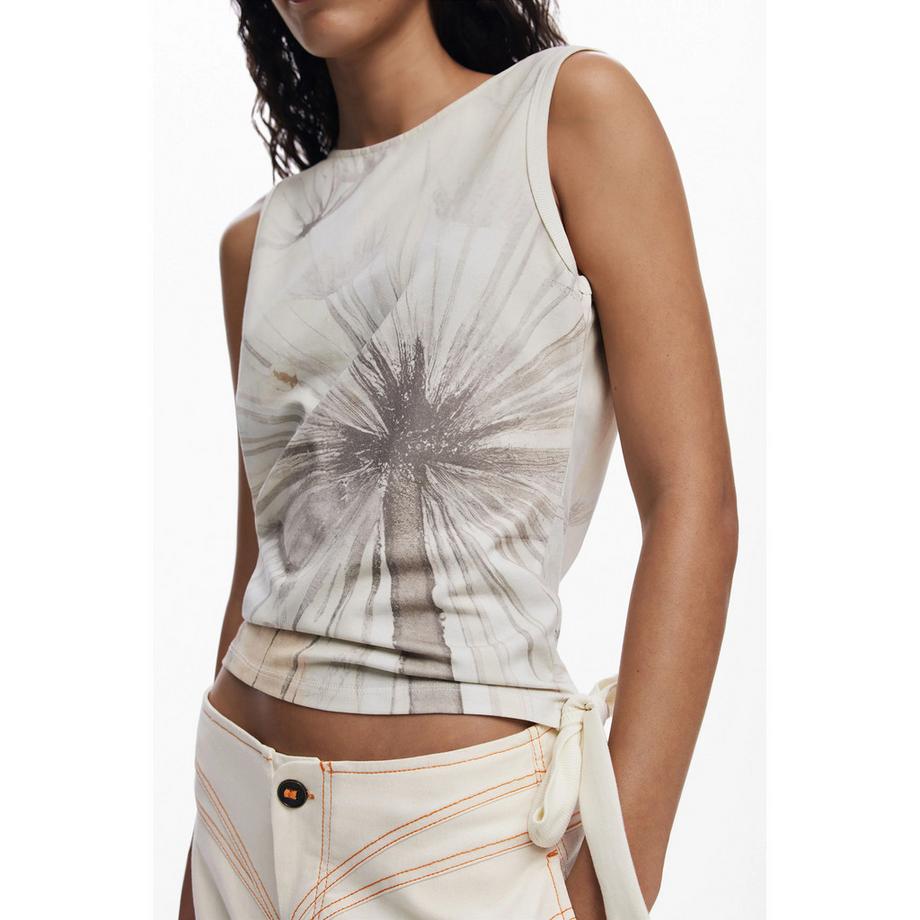 Desigual T-shirt stampata senza maniche  