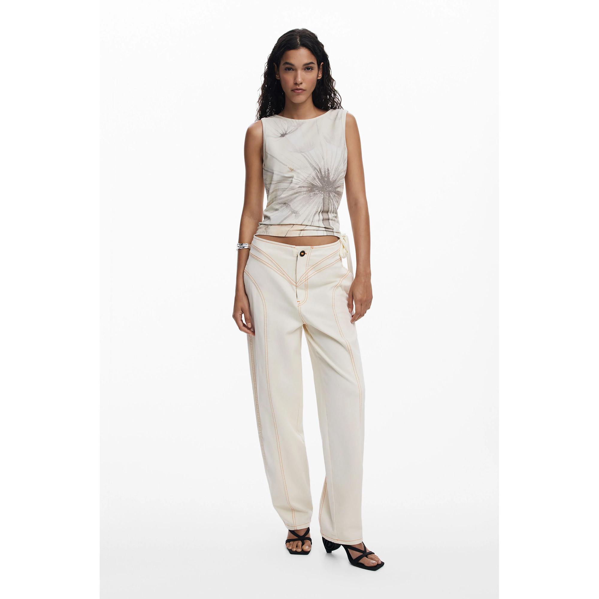 Desigual T-shirt stampata senza maniche  