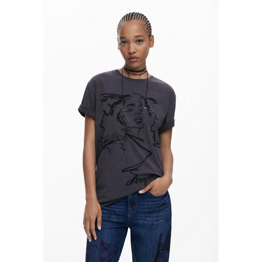Desigual T-Shirt mit gesticktem Motiv  