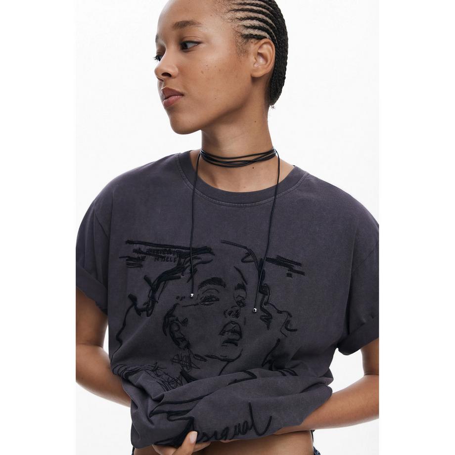 Desigual T-Shirt mit gesticktem Motiv  