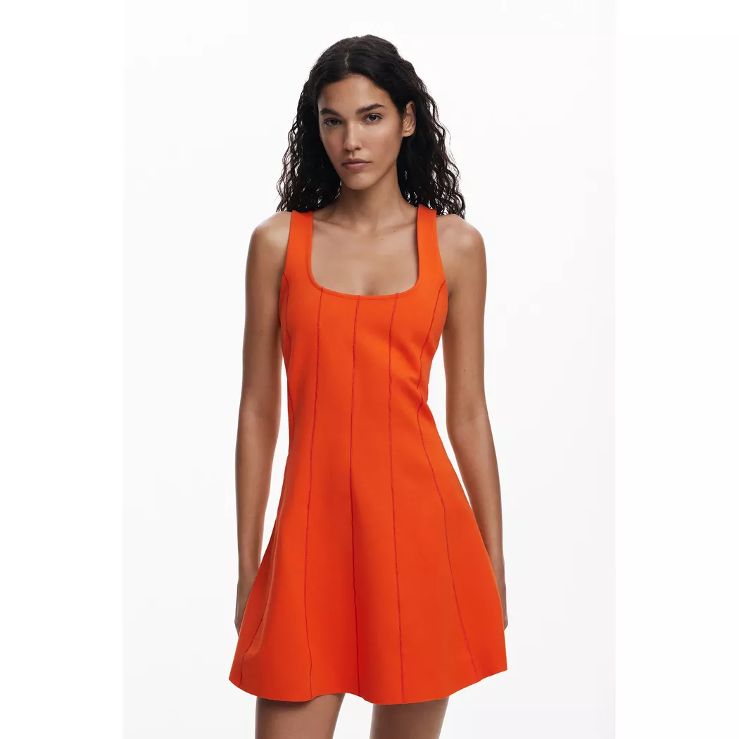 Desigual Robe bicolore à fleurs ORANGE M female 2