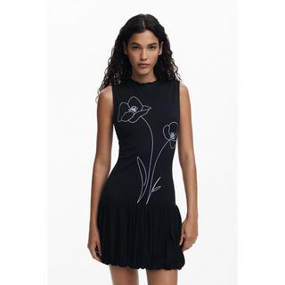 Desigual Vestito Mini Floreale Senza Maniche Linea A  