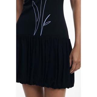 Desigual Vestito Mini Floreale Senza Maniche Linea A  