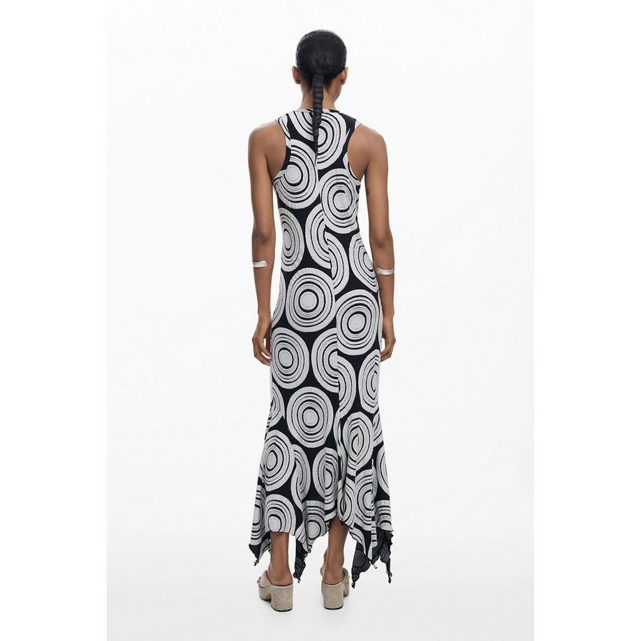Desigual Halterneck Asymmetrisches Saum Kleid  