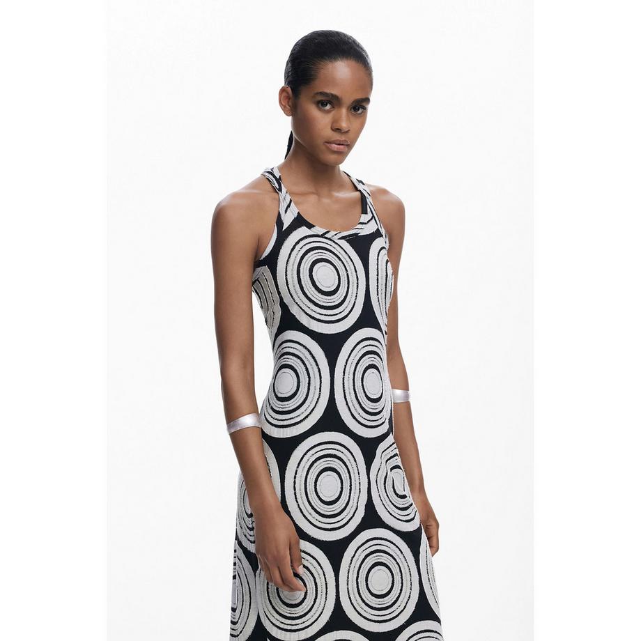 Desigual Halterneck Asymmetrisches Saum Kleid  