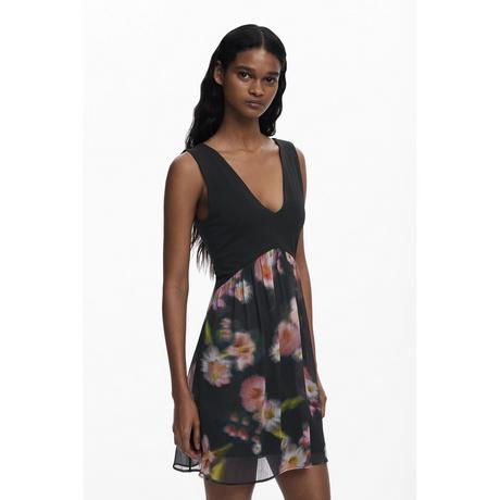 Desigual Abito Mini Floreale Senza Maniche  