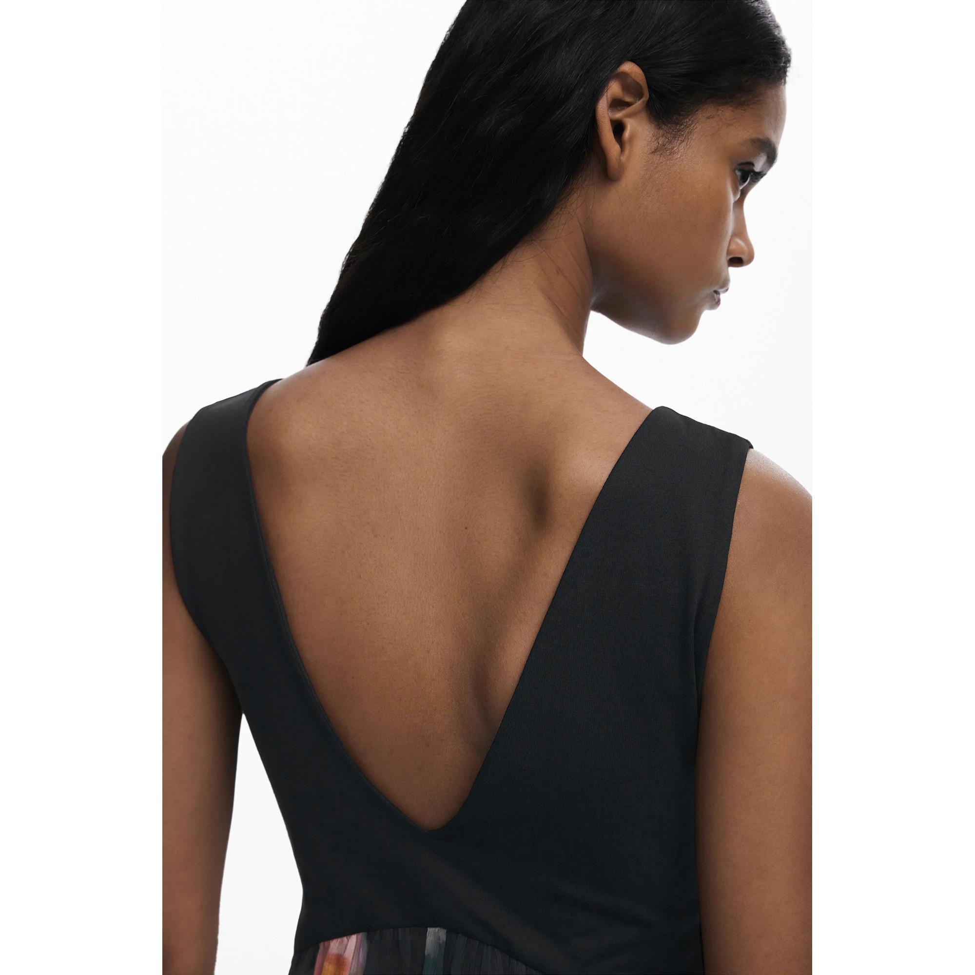 Desigual Abito Mini Floreale Senza Maniche  