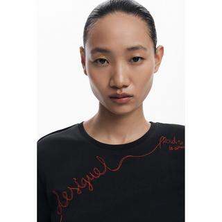 Desigual T-Shirt mit gesticktem Logo  