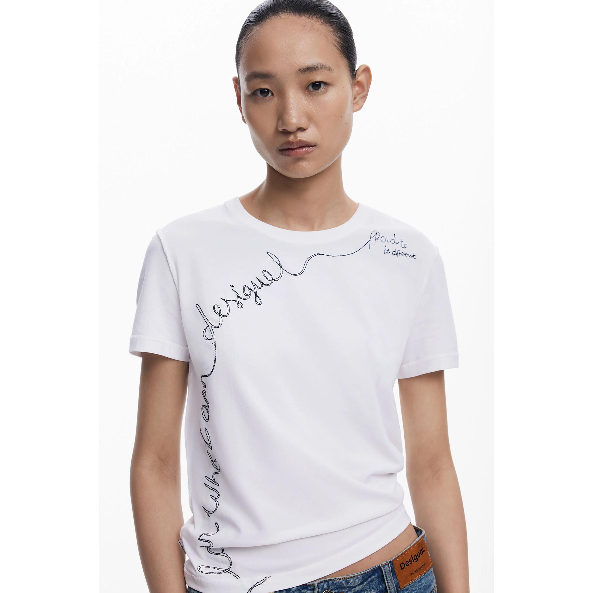 Desigual T-Shirt mit gesticktem Logo  