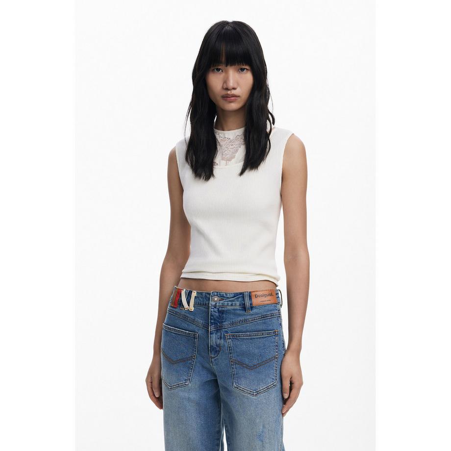 Desigual Boyfriend Fit Straight Leg Jeans  