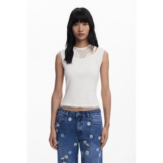 Desigual Jeans Dritto Ricamato Margherite  