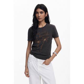 Desigual T-Shirt Broderie Palmier  