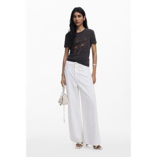 Desigual T-Shirt Broderie Palmier  