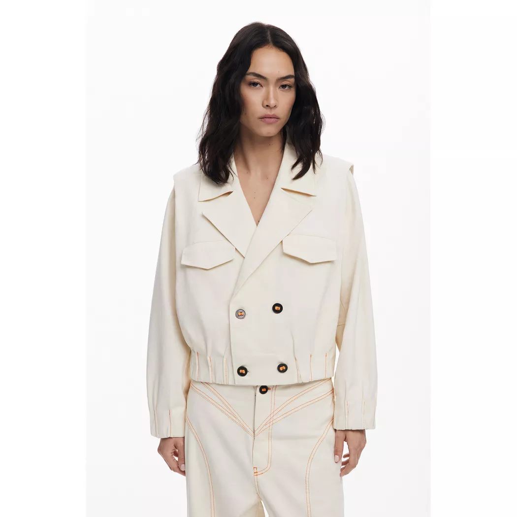 Desigual Veste trucker en jean WHITE S female 4