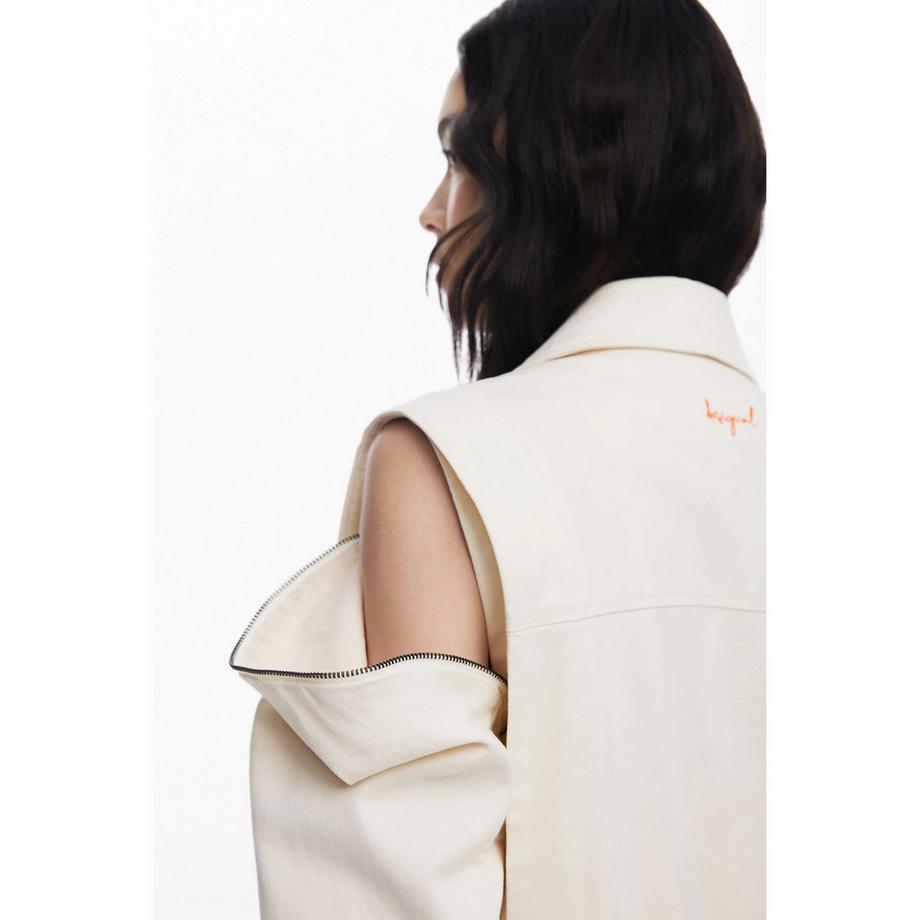 Desigual Trucker Jacke mit abnehmbaren Ärmeln  