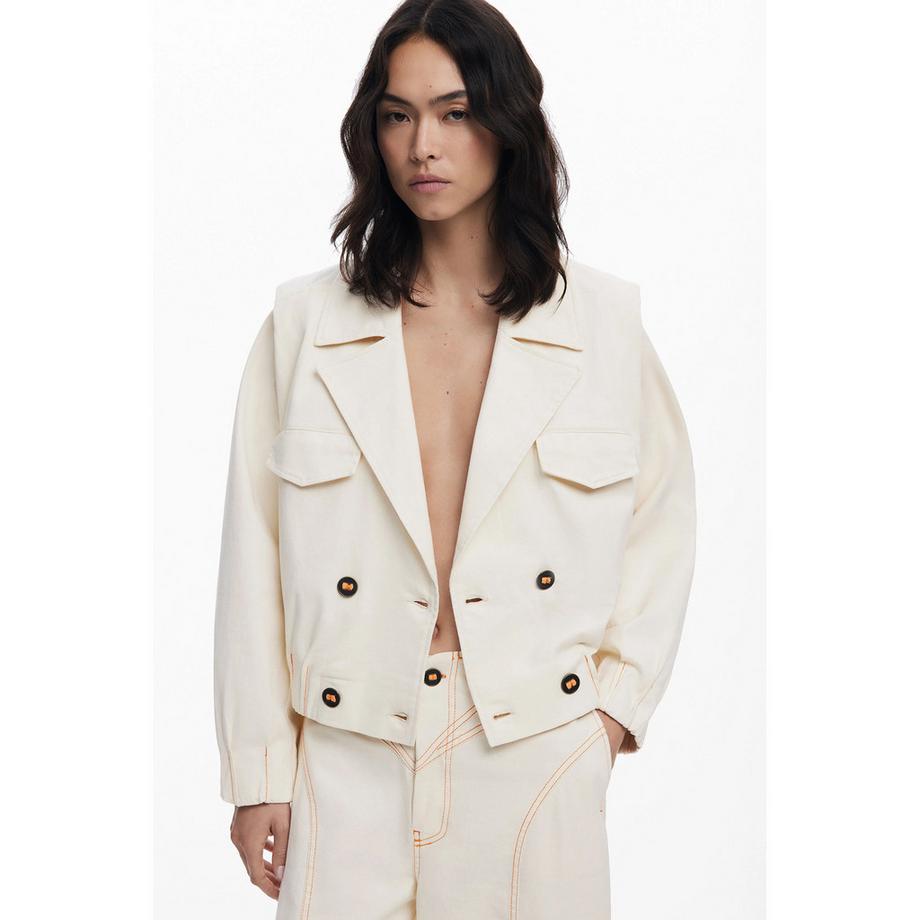 Desigual Trucker Jacke mit abnehmbaren Ärmeln  