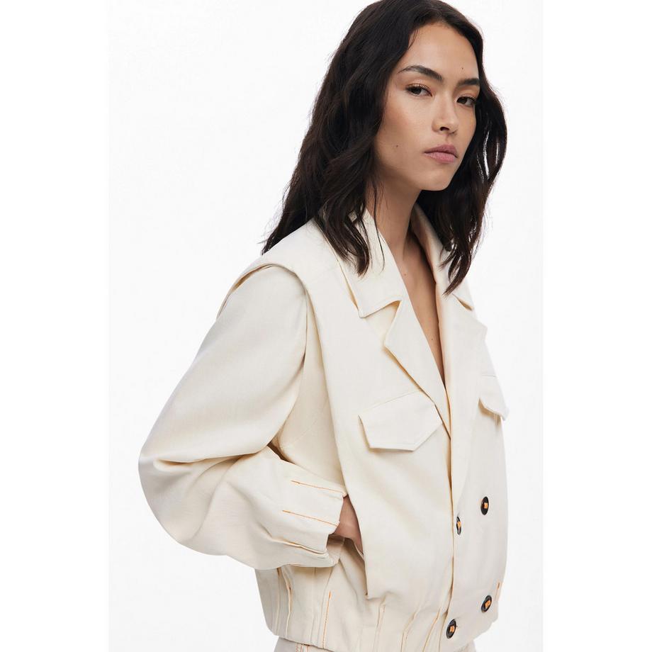 Desigual Trucker Jacke mit abnehmbaren Ärmeln  