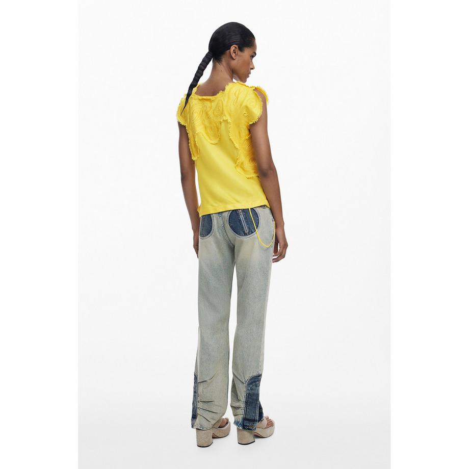 Desigual Bluse mit Buchstabenstickerei  