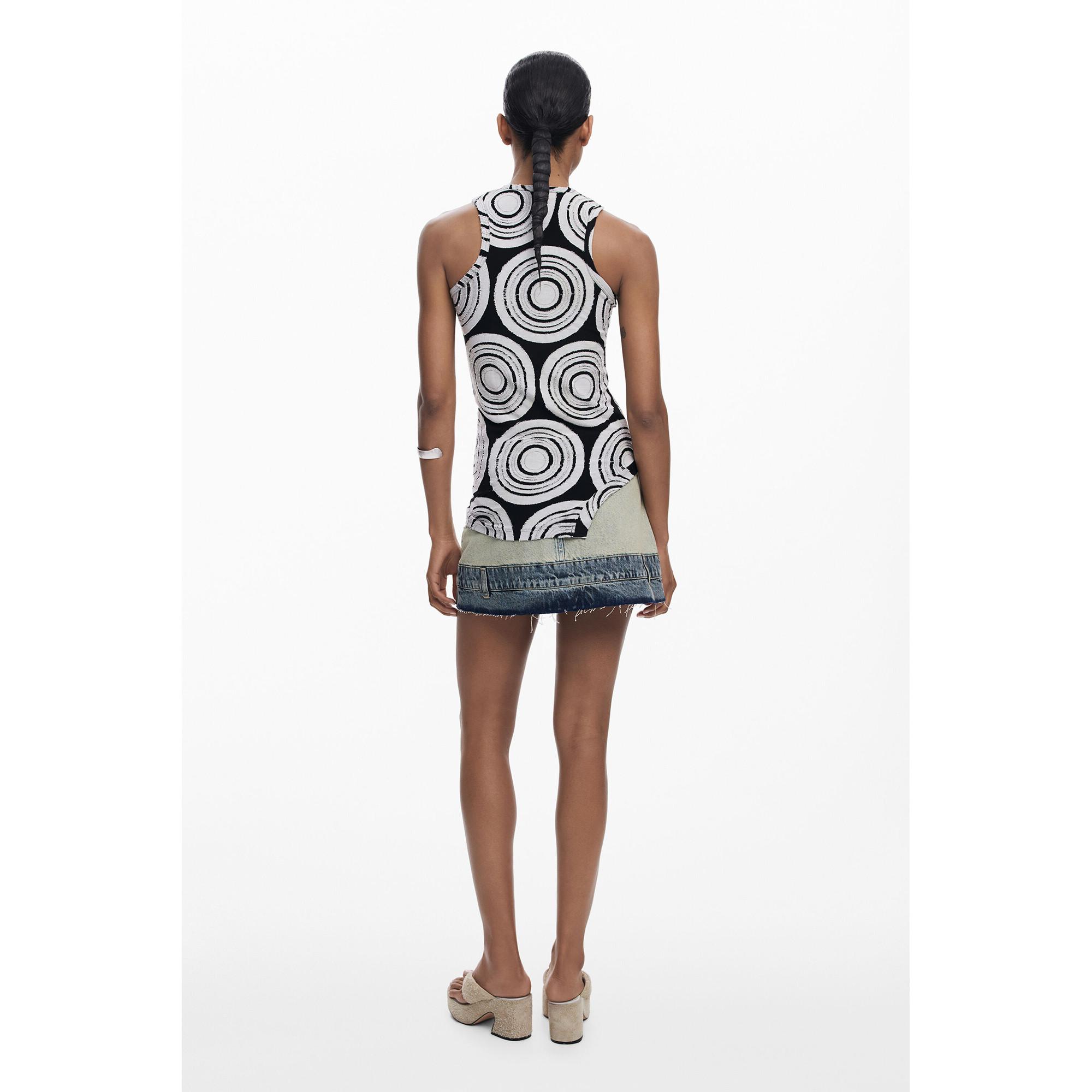 Desigual T-shirt con stampa a spirale geometrica  