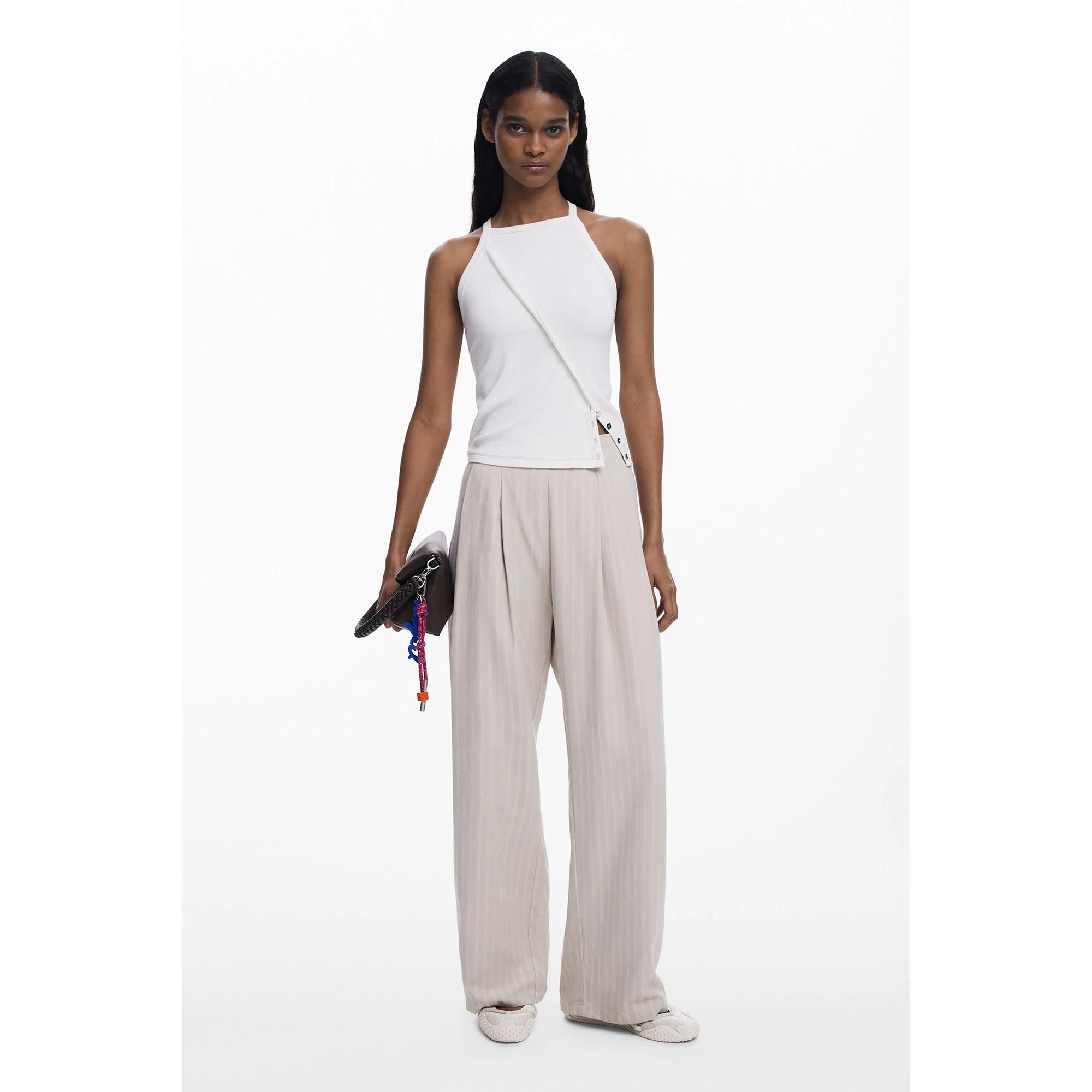 Desigual Bundfalten Straight Leg Hose  