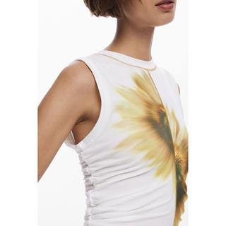 Desigual T-shirt sans manches imprimé tournesol  