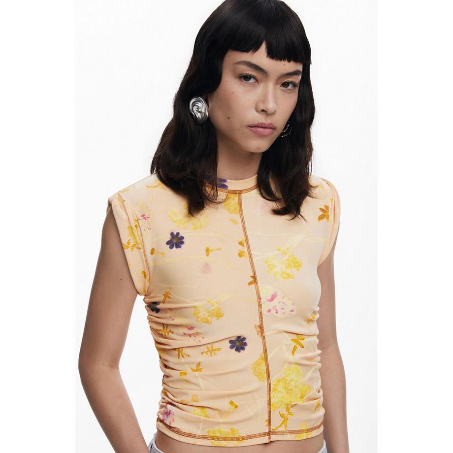 Desigual T-shirt Slim Fit à Imprimé Floral  