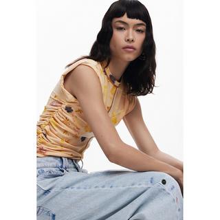 Desigual T-shirt Maniche Corte Stampa Floreale  