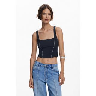 Desigual Quadratischer Ausschnitt Cropped Tanktop  