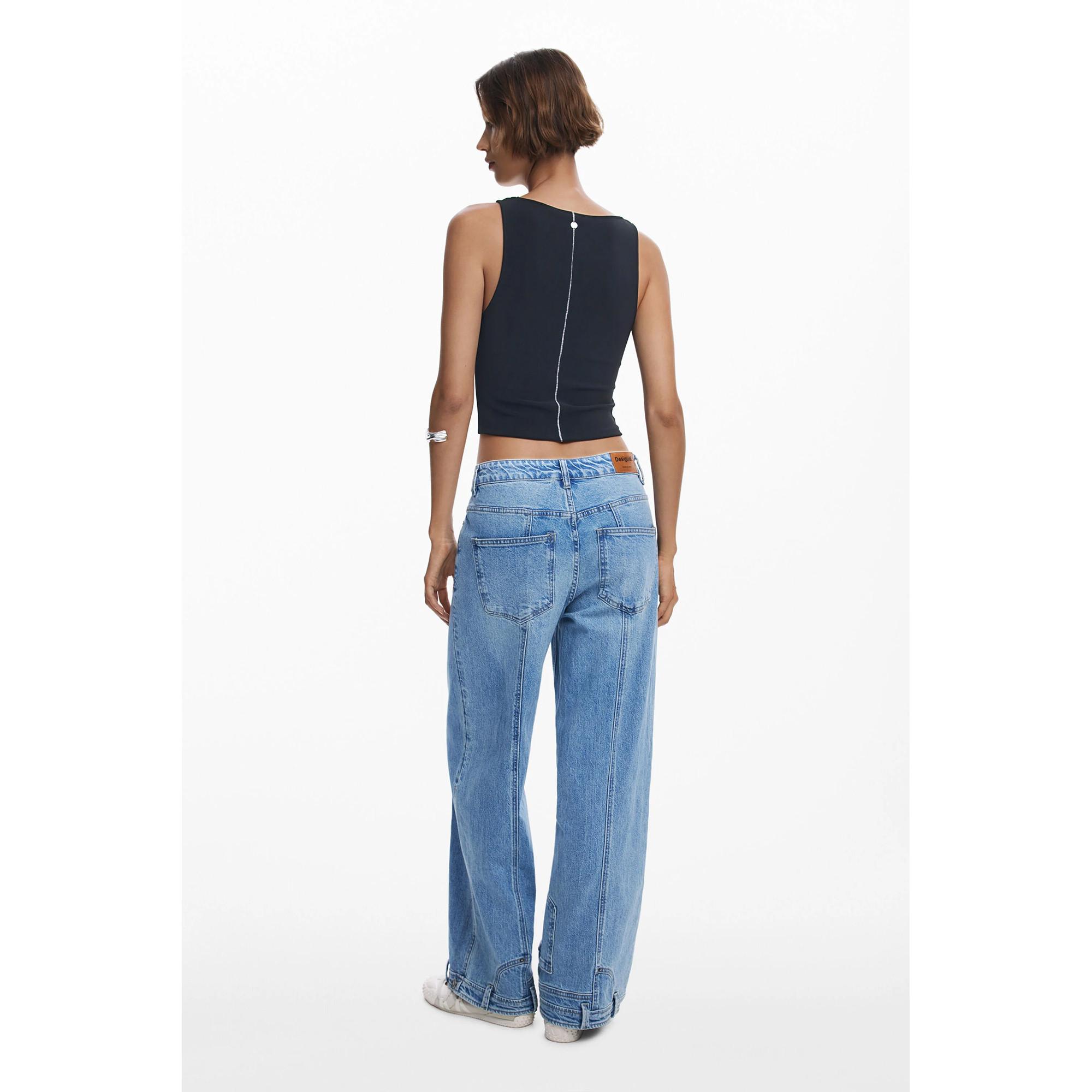 Desigual Quadratischer Ausschnitt Cropped Tanktop  