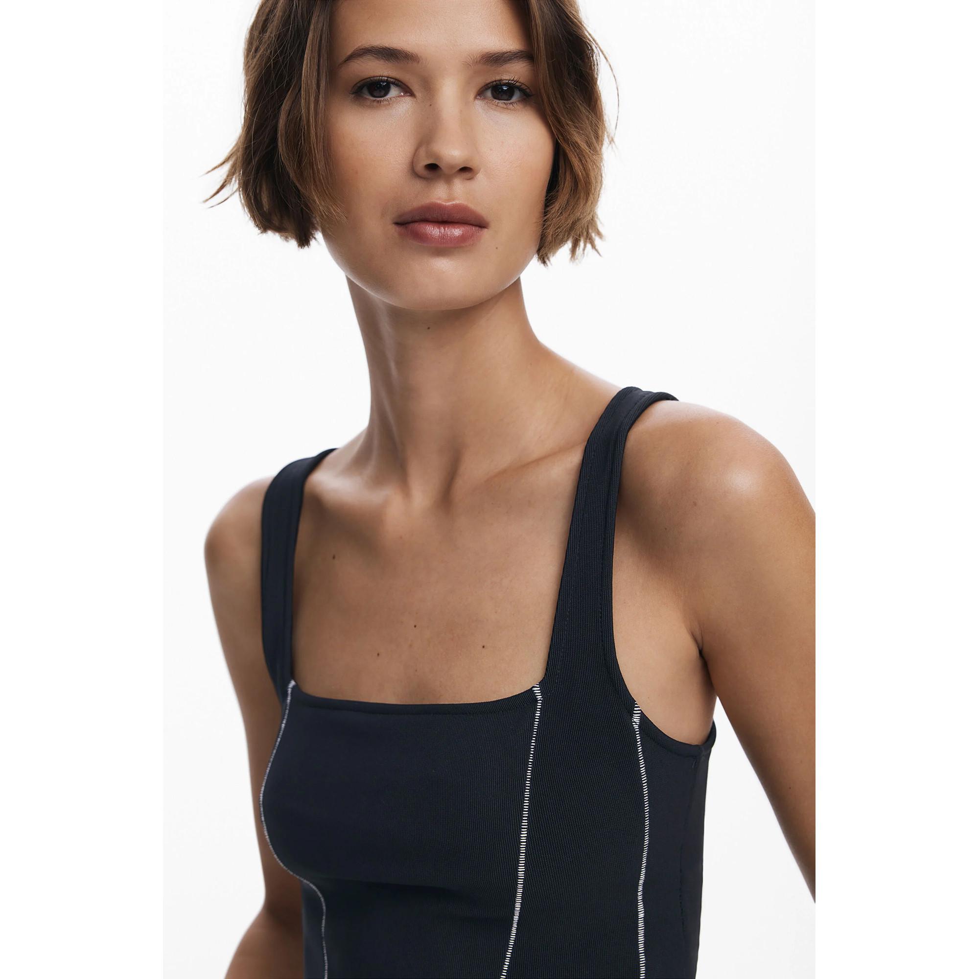 Desigual Quadratischer Ausschnitt Cropped Tanktop  