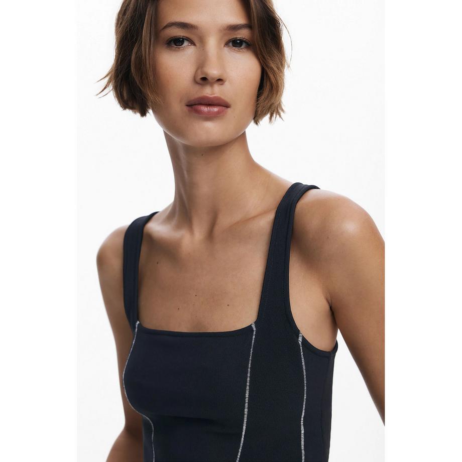 Desigual Débardeur Court Encolure Carrée  