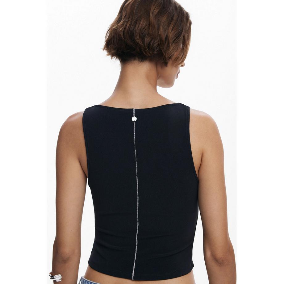 Desigual Débardeur Court Encolure Carrée  