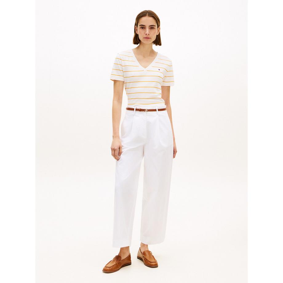 TOMMY HILFIGER T-shirt Scollo a V Maniche Corte Slim Fit  