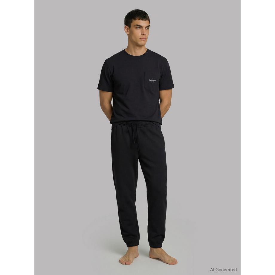 Calvin Klein Maglia pigiama con taschino sul petto  